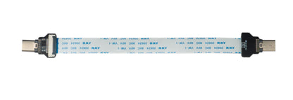 SYSTEM-S USB 3.1 Cable 15 cm Type C Male to Male Flat FPC Adapter 5 Gbit/s 100W