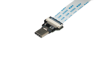 SYSTEM-S USB 3.1 Cable 15 cm Type C Male to Male Flat FPC Adapter 5 Gbit/s 100W