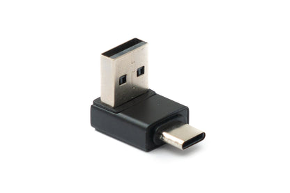 SYSTEM-S USB 3.0 Adapter Typ A Stecker zu 3.1 C Stecker unidirektional Winkel Down Angled Kabel 10 Gbit/s 100W