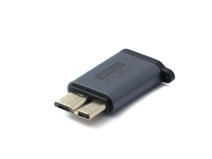 SYSTEM-S USB 3.1 Adapter Typ C Buchse zu 3.0 Micro B Stecker unidirektional Kabel 5 Gbit/s 100W