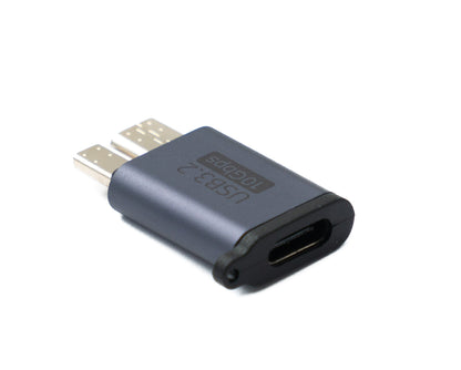SYSTEM-S USB 3.1 Adapter Typ C Buchse zu 3.0 Micro B Stecker unidirektional Kabel 5 Gbit/s 100W