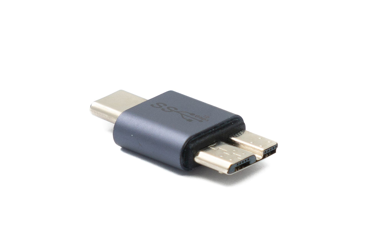 SYSTEM-S USB 3.1 Adapter Typ C Stecker zu 3.0 Micro B Stecker unidirektional Kabel 5 Gbit/s 100W