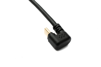SYSTEM-S USB 3.1 Kabel 30 cm Typ C Stecker zu 3.0 A Stecker 180° U Turn Winkel links gewinkelt Adapter 5 Gbit/s 100W