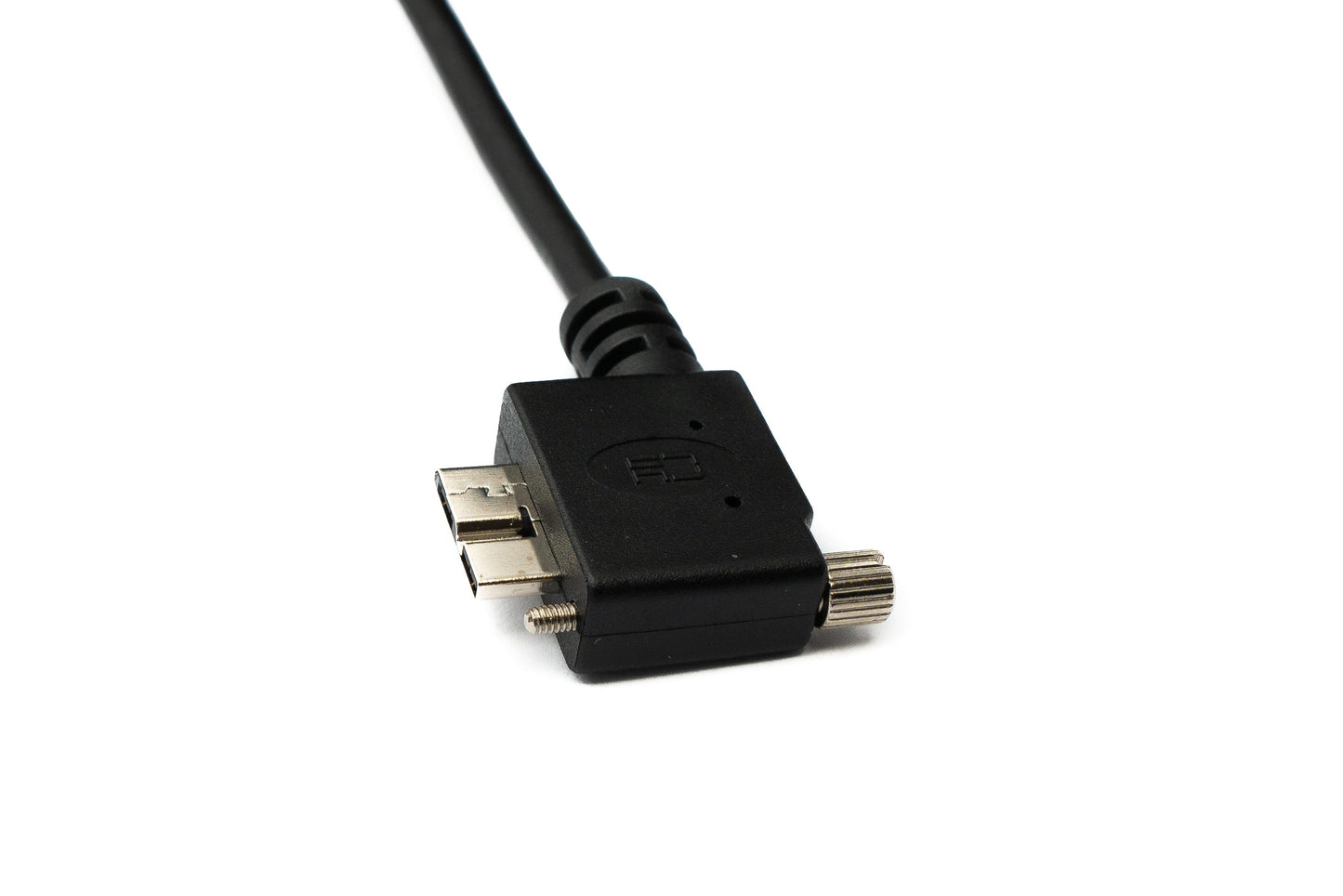SYSTEM-S USB 3.0 Kabel 100 cm Micro B Stecker zu 3.1 Typ C Stecker Winkel Left Angled Panel Mount Schraube