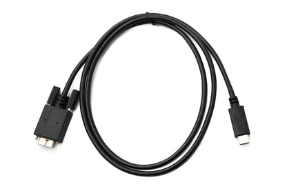 SYSTEM-S USB 3.0 Kabel 100 cm Micro B Stecker zu 3.1 Typ C Stecker Panel Mount Schraube 5 Gbit/s 100W