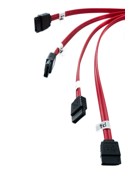 SYSTEM-S SFF-8087 Kabel 100 cm Mini SAS 36 Pin zu 4x SATA 7 Pin für RAID Festplatte Motherboard