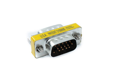SYSTEM-S D Sub15 Adapter 15 Pin Stecker zu Stecker DB15 Kabel in Grau
