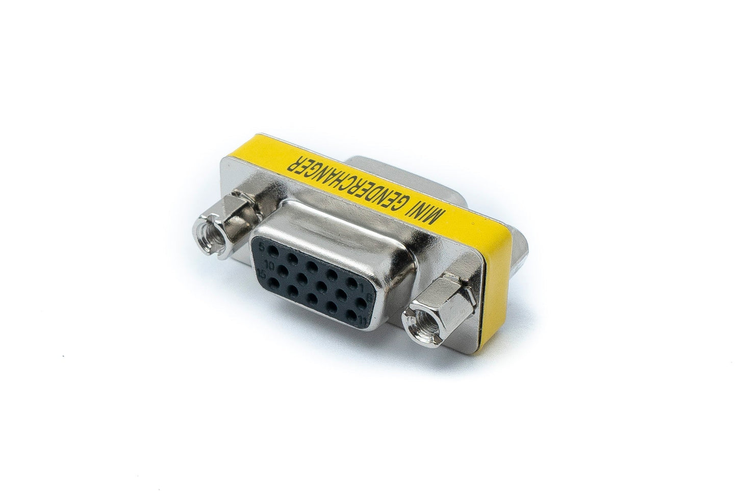 SYSTEM-S D Sub15 Adapter 15 Pin Buchse zu Buchse DB15 Kabel in Grau