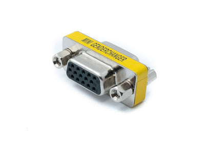 SYSTEM-S D Sub15 Adapter 15 Pin Buchse zu Buchse DB15 Kabel in Grau