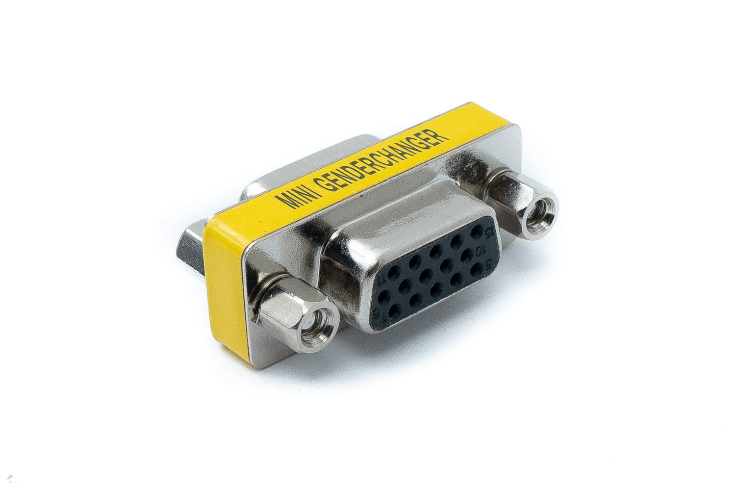 SYSTEM-S D Sub15 Adapter 15 Pin Buchse zu Buchse DB15 Kabel in Grau