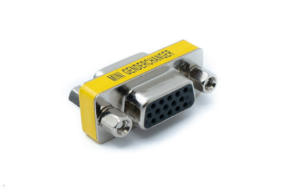 SYSTEM-S D Sub15 Adapter 15 Pin Buchse zu Buchse DB15 Kabel in Grau