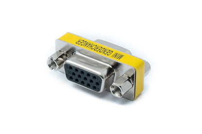 SYSTEM-S D Sub15 Adapter 15 Pin Buchse zu Buchse DB15 Kabel in Grau
