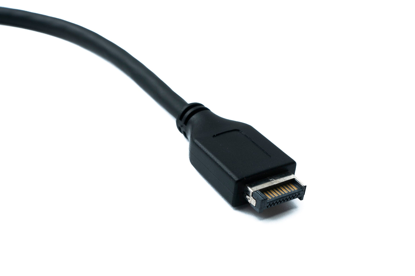 SYSTEM-S USB 3.1 Kabel 50 cm Typ E Stecker zu 19 Pin Stecker Motherboard in Schwarz