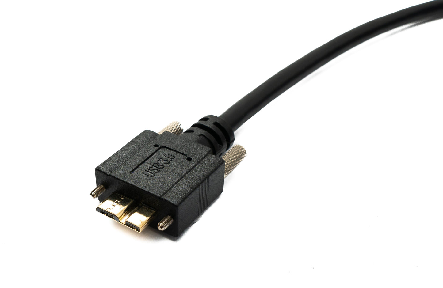 SYSTEM-S USB 3.0 Kabel 3 m Micro B Stecker zu 3.0 Typ A Stecker Panel Mount Schraube 5 Gbit/s 100W
