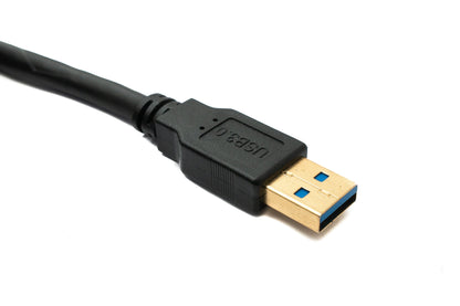 SYSTEM-S USB 3.0 Kabel 5 m Micro B Stecker zu 3.0 Typ A Stecker Panel Mount Schraube 5 Gbit/s 100W