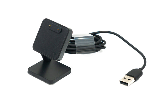 SYSTEM-S USB 2.0 Kabel 100 cm Ladestation für Samsung Galaxy Fit3 Smartwatch in Schwarz
