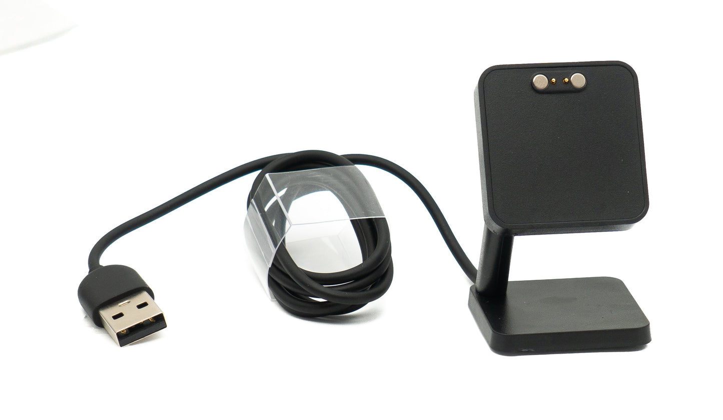 SYSTEM-S USB 2.0 Kabel 100 cm Ladestation für QYC GTC GTS Smartwatch in Schwarz