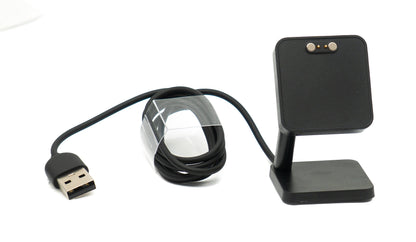 SYSTEM-S USB 2.0 Kabel 100 cm Ladestation für QYC GTC GTS Smartwatch in Schwarz