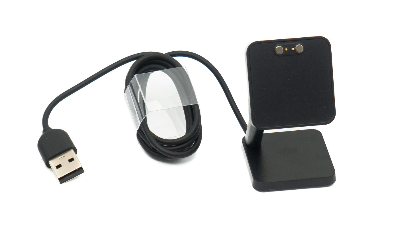 SYSTEM-S USB 2.0 Kabel 100 cm Ladestation für QYC GTC GTS Smartwatch in Schwarz