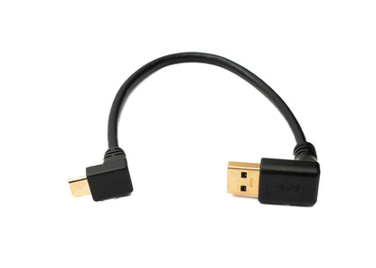 SYSTEM-S USB 3.1 cable 20 cm Type C male to 3.0 A male up-down angled 5 Gbit/s 100W
