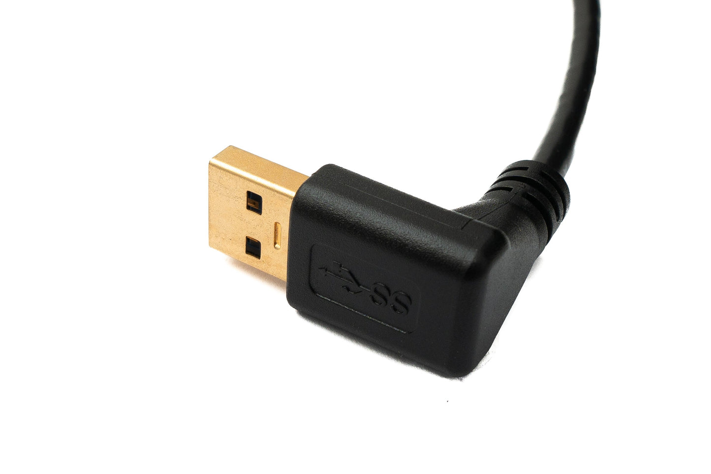 SYSTEM-S USB 3.1 cable 20 cm Type C male to 3.0 A male up-down angled 5 Gbit/s 100W