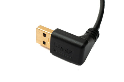 SYSTEM-S USB 3.1 cable 20 cm Type C male to 3.0 A male up-down angled 5 Gbit/s 100W