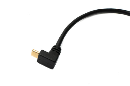 SYSTEM-S USB 3.1 Kabel 20 cm Typ C Stecker zu 3.0 A Stecker aufwärts abwärts rechts gewinkelt 5 Gbit/s 100W