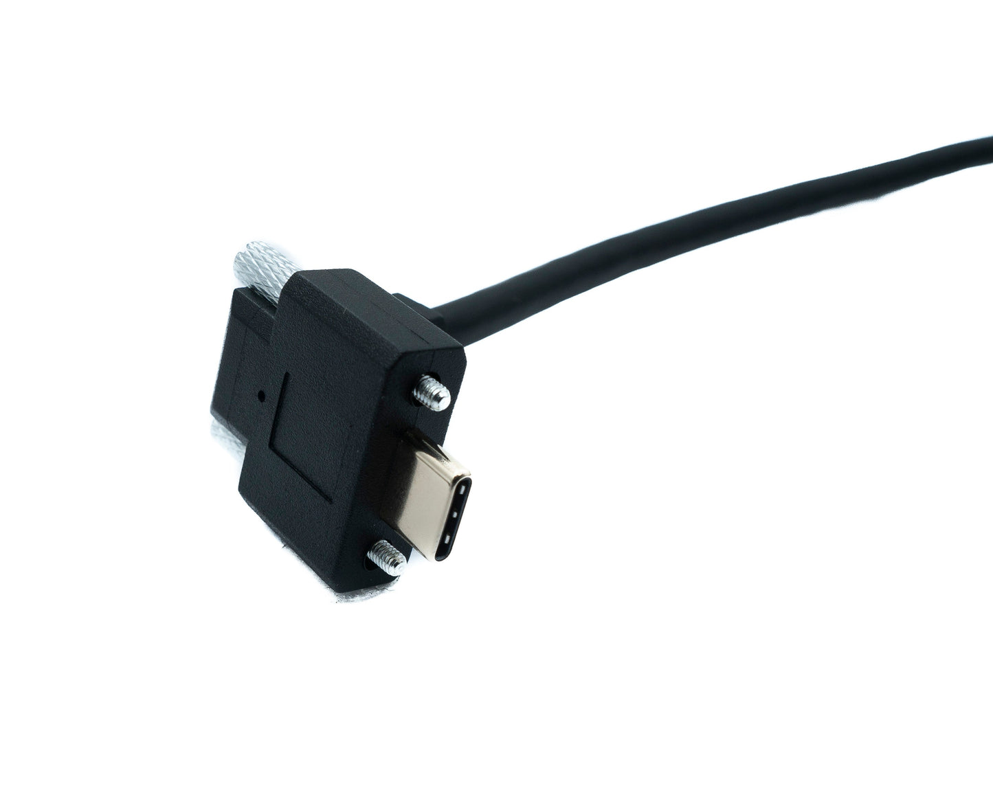 SYSTEM-S USB 3.1 Gen 2 Kabel 100 cm Typ C Stecker zu Stecker Double Screw Winkel Up Down 10 Gbit/s