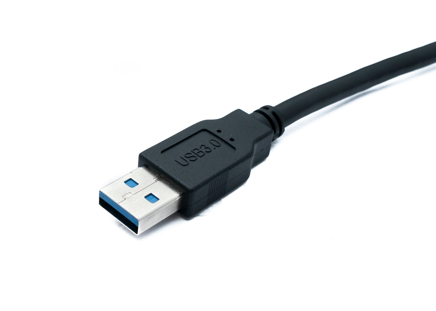 SYSTEM-S USB 3.0 Kabel 150 cm Typ B Stecker zu A Stecker Winkel Up Angled 5 Gbit/s 100W in Schwarz