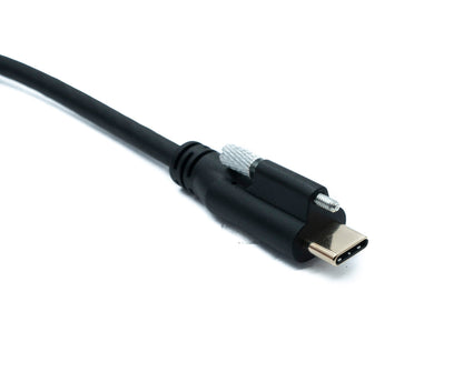 SYSTEM-S USB 3.1 Gen 2 Kabel 30 cm Typ C Stecker zu Stecker Single Screw Winkel Left Right 10 Gbit/s 100W