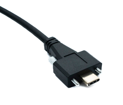 SYSTEM-S USB 3.1 Gen 2 cable 100 cm Type C male to male single double screw 10 Gbit/s 100W