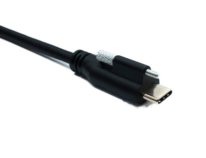 SYSTEM-S USB 3.1 Gen 2 Kabel 200 cm Typ C Stecker zu Stecker Single Double Screw 10 Gbit/s 100W