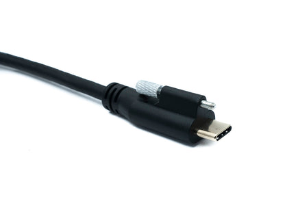 SYSTEM-S USB 3.1 Gen 2 Cable 30 cm Type C Male to Male Single Double Screw 10 Gbit/s 100W
