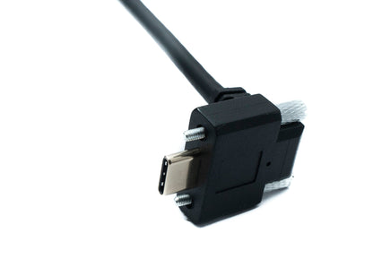 SYSTEM-S USB 3.1 Gen 2 Kabel 200 cm Typ C Stecker zu Stecker Single Double Screw Winkel Up Down 10 Gbit/s 100W