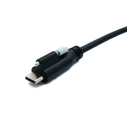 SYSTEM-S USB 3.1 Gen 2 Kabel 100 cm Typ C Stecker zu Stecker Single Double Screw Winkel Up Down 10 Gbit/s 100W