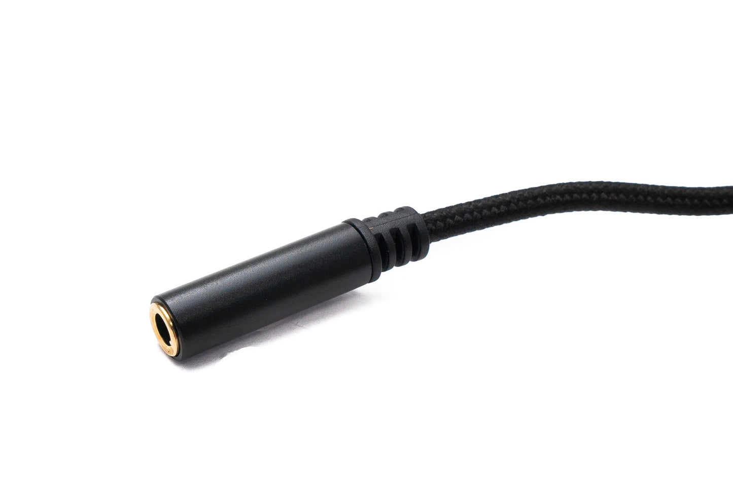 SYSTEM-S Audio USB Kabel 100 cm 3,5mm Klinke Buchse zu 2.0 Typ A Stecker AUX geflochten Schwarz