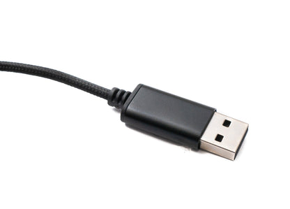 SYSTEM-S Audio USB Kabel 100 cm 3,5mm Klinke Buchse zu 2.0 Typ A Stecker AUX geflochten Schwarz