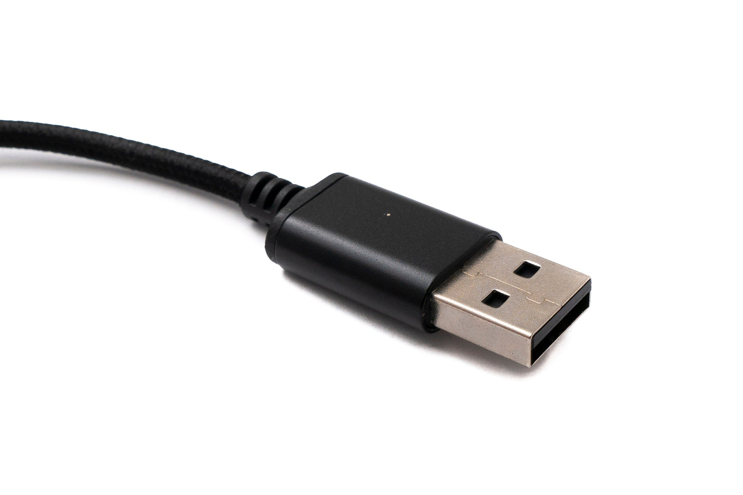 SYSTEM-S Audio USB Kabel 20 cm 3,5mm Klinke Buchse zu 2.0 Typ A Stecker AUX geflochten Schwarz