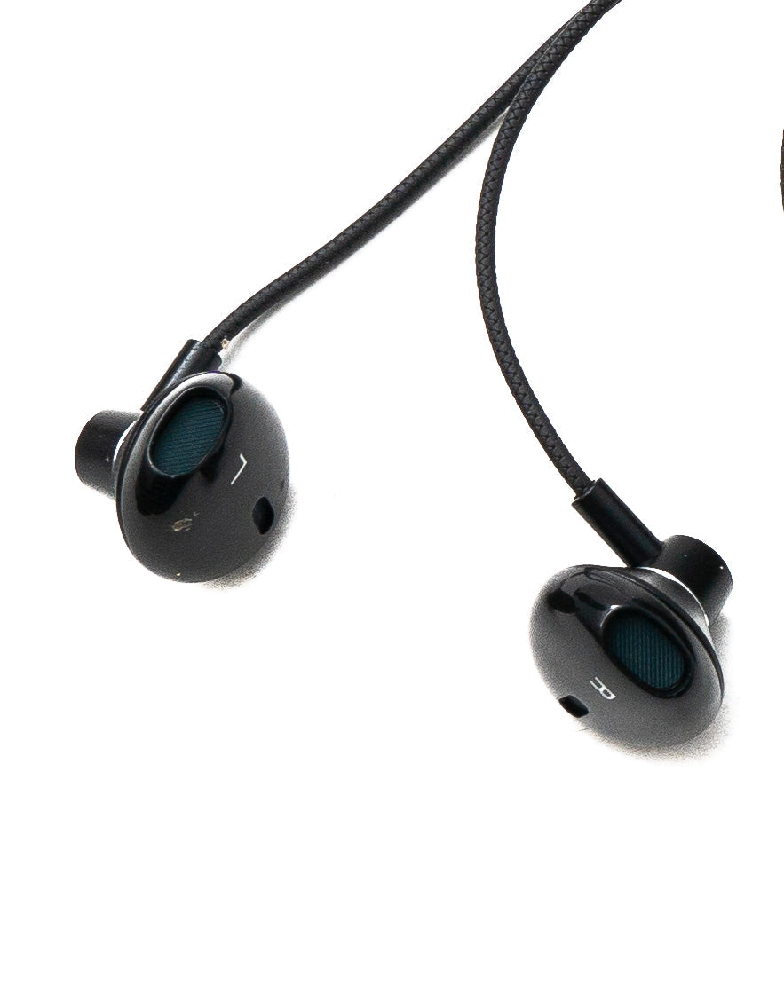SYSTEM-S Stereo In Ear Noise Cancelling Kopfhörer 2 m USB 2.0 Lautstärkeregler Mikrofon Tasche Schwarz