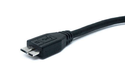SYSTEM-S USB 3.0 Kabel 30 cm Micro B Stecker zu Typ B Stecker Panel Mount