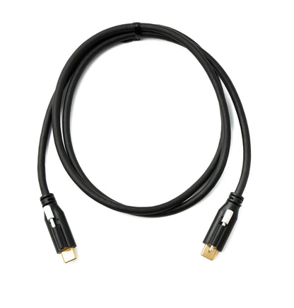 SYSTEM-S USB 3.1 Gen 2 Kabel 100 cm Typ C Stecker zu Stecker Panel Mount 10 Gbit/s 100W