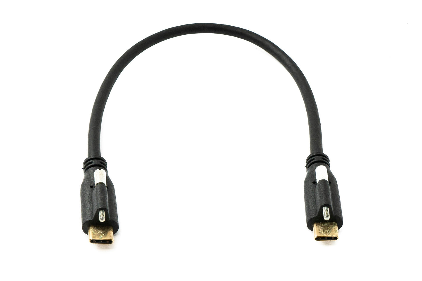SYSTEM-S USB 3.1 Gen 2 Kabel 30 cm Typ C Stecker zu Stecker Panel Mount 10 Gbit/s 100W