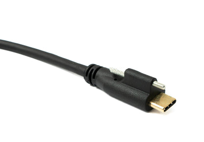 SYSTEM-S USB 3.1 Gen 2 Kabel 30 cm Typ C Stecker zu Stecker Panel Mount 10 Gbit/s 100W