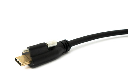 SYSTEM-S USB 3.1 Gen 2 Kabel 30 cm Typ C Stecker zu Stecker Panel Mount 10 Gbit/s 100W