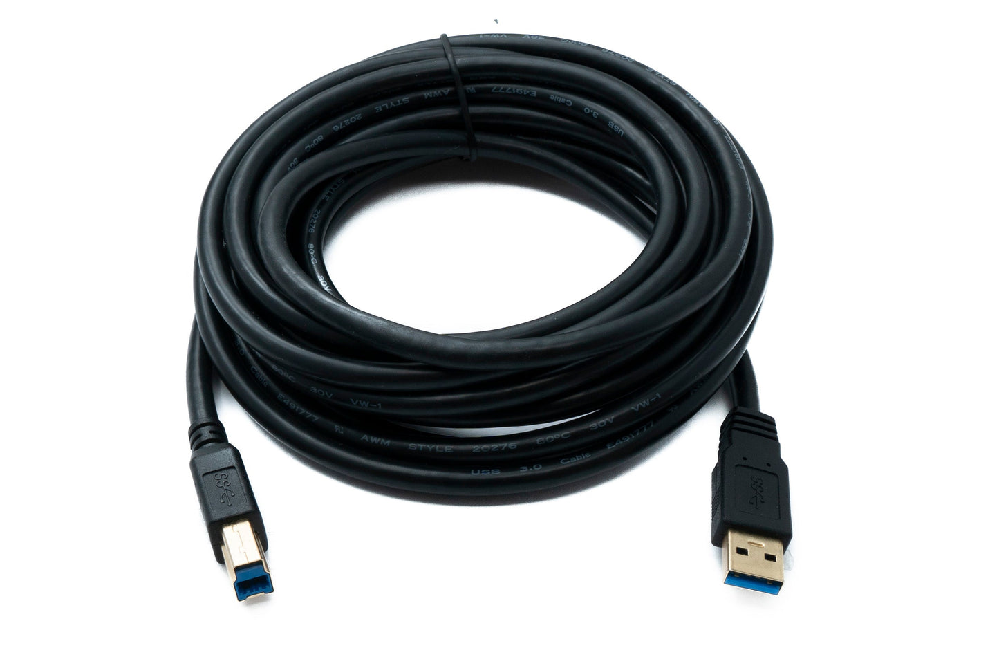 SYSTEM-S USB 3.0 cable 5 m type B male to A male 5 Gbit/s 100W in black