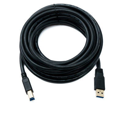 SYSTEM-S USB 3.0 cable 5 m type B male to A male 5 Gbit/s 100W in black