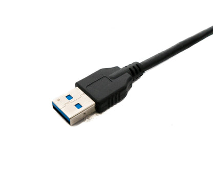 SYSTEM-S USB 3.1 Kabel 100 cm Typ C Stecker zu 3.0 A Stecker 5 Gbit/s 100W in Schwarz