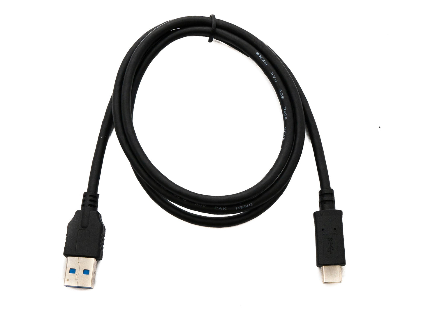 SYSTEM-S USB 3.1 Kabel 100 cm Typ C Stecker zu 3.0 A Stecker 5 Gbit/s 100W in Schwarz