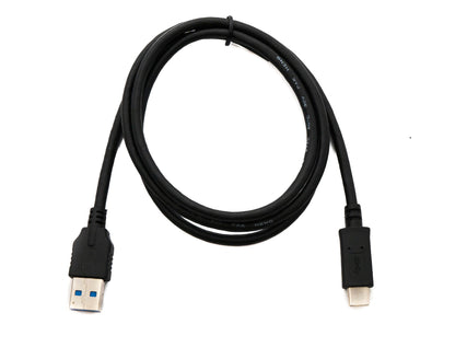 SYSTEM-S USB 3.1 Kabel 100 cm Typ C Stecker zu 3.0 A Stecker 5 Gbit/s 100W in Schwarz
