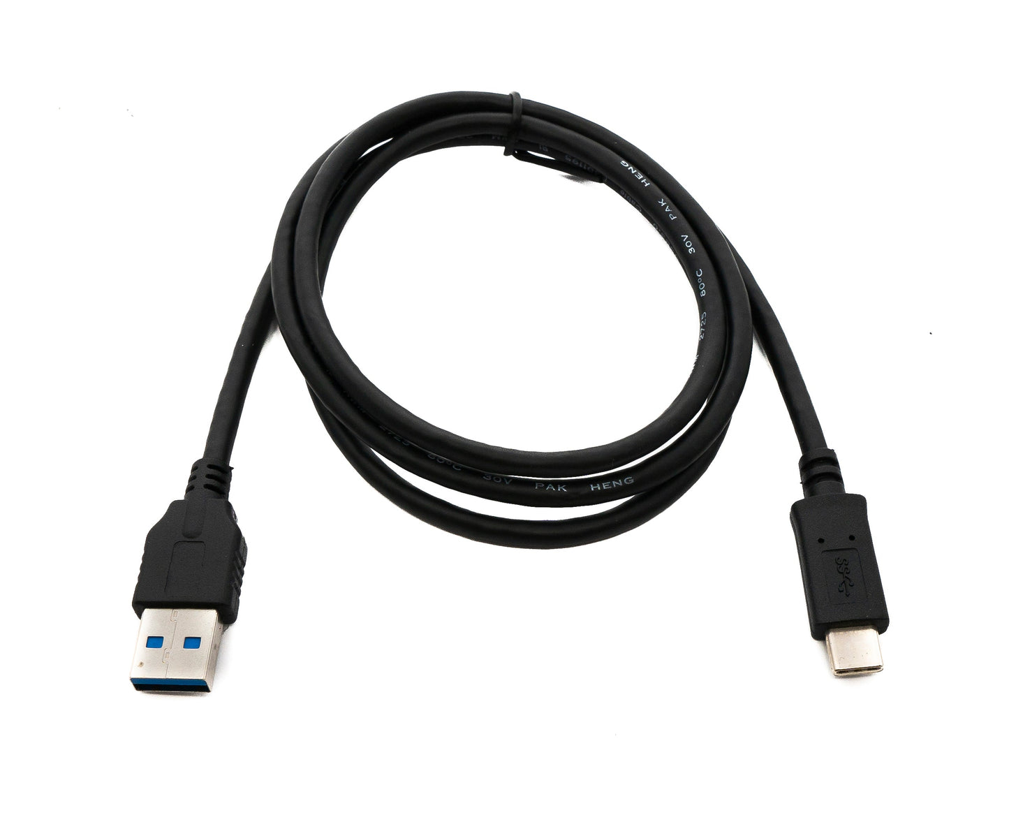 SYSTEM-S USB 3.1 Kabel 100 cm Typ C Stecker zu 3.0 A Stecker 5 Gbit/s 100W in Schwarz